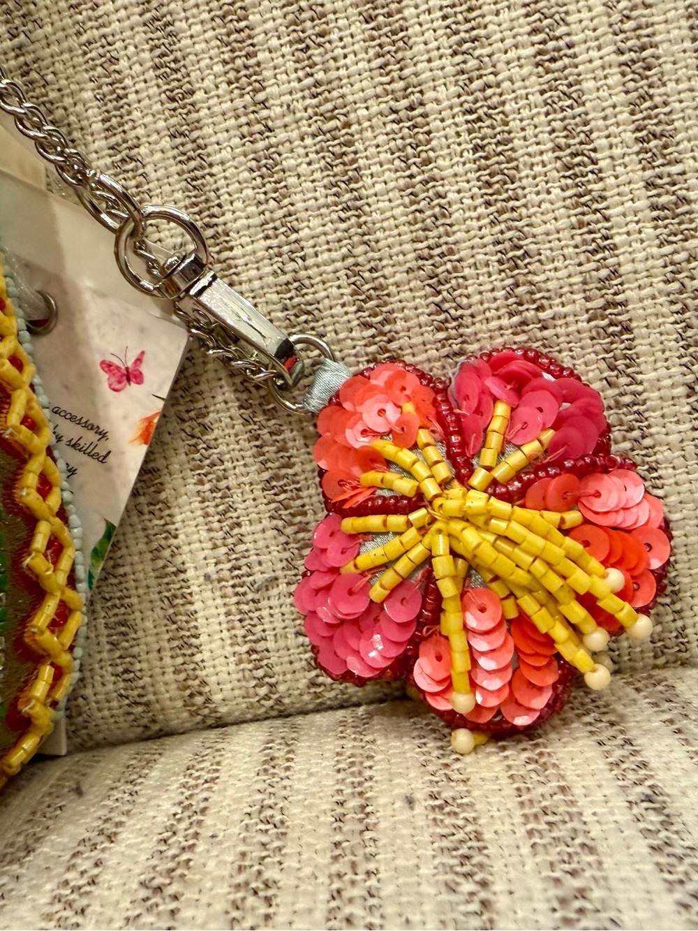 Made in India “Hawaiian” beautiful Floral Beaded Shoulder Bag #boho #fesitval - Picture 3 of 6